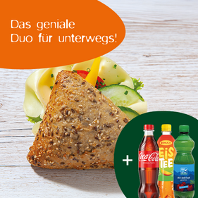 Die perfekte Jause für unterwegs! Jetzt bei Baguette.